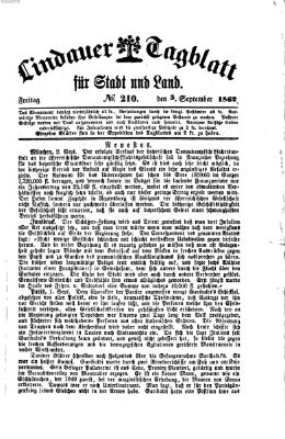 Lindauer Tagblatt für Stadt und Land Freitag 5. September 1862