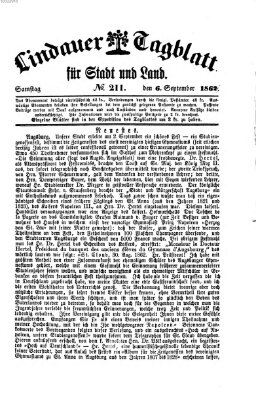 Lindauer Tagblatt für Stadt und Land Samstag 6. September 1862