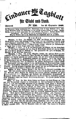 Lindauer Tagblatt für Stadt und Land Mittwoch 17. September 1862