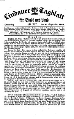 Lindauer Tagblatt für Stadt und Land Donnerstag 25. September 1862