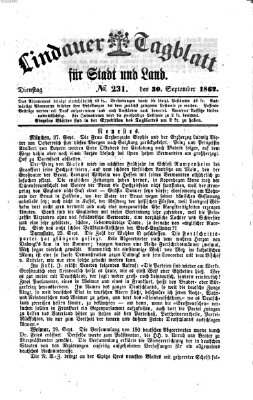 Lindauer Tagblatt für Stadt und Land Dienstag 30. September 1862