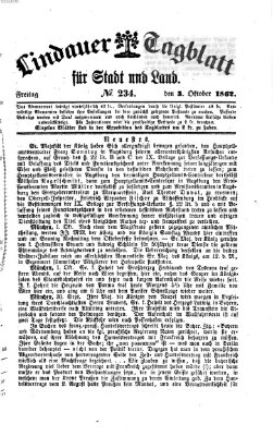 Lindauer Tagblatt für Stadt und Land Freitag 3. Oktober 1862