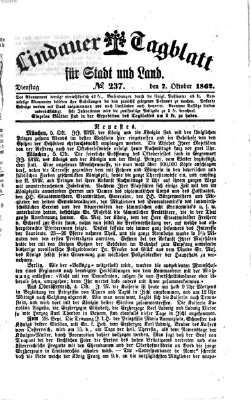 Lindauer Tagblatt für Stadt und Land Dienstag 7. Oktober 1862