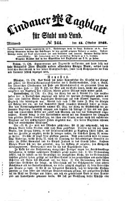 Lindauer Tagblatt für Stadt und Land Mittwoch 15. Oktober 1862