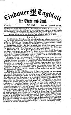 Lindauer Tagblatt für Stadt und Land Samstag 25. Oktober 1862