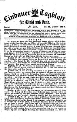 Lindauer Tagblatt für Stadt und Land Freitag 31. Oktober 1862