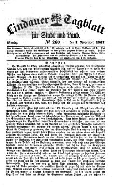 Lindauer Tagblatt für Stadt und Land Montag 3. November 1862