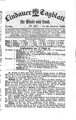 Lindauer Tagblatt für Stadt und Land Samstag 22. November 1862