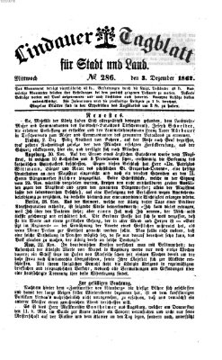 Lindauer Tagblatt für Stadt und Land Mittwoch 3. Dezember 1862