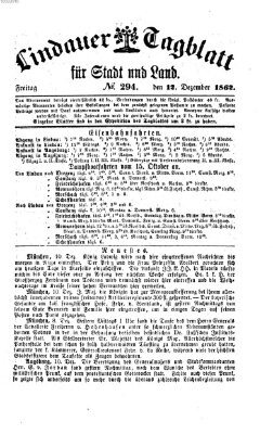 Lindauer Tagblatt für Stadt und Land Freitag 12. Dezember 1862