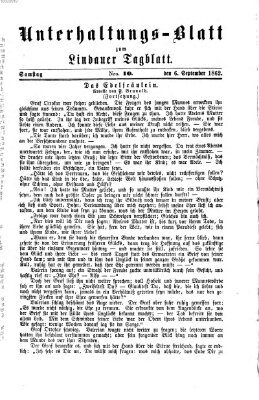 Lindauer Tagblatt für Stadt und Land. Unterhaltungs-Blatt zum Lindauer Tagblatt (Lindauer Tagblatt für Stadt und Land) Samstag 6. September 1862