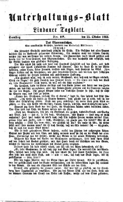 Lindauer Tagblatt für Stadt und Land. Unterhaltungs-Blatt zum Lindauer Tagblatt (Lindauer Tagblatt für Stadt und Land) Samstag 25. Oktober 1862