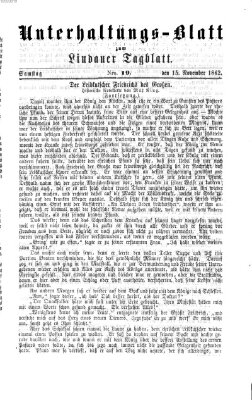 Lindauer Tagblatt für Stadt und Land. Unterhaltungs-Blatt zum Lindauer Tagblatt (Lindauer Tagblatt für Stadt und Land) Samstag 15. November 1862