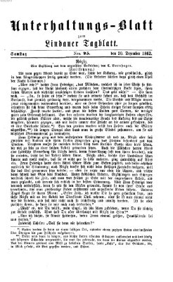 Lindauer Tagblatt für Stadt und Land. Unterhaltungs-Blatt zum Lindauer Tagblatt (Lindauer Tagblatt für Stadt und Land) Samstag 20. Dezember 1862