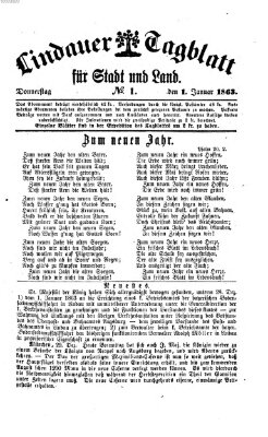Lindauer Tagblatt für Stadt und Land Donnerstag 1. Januar 1863