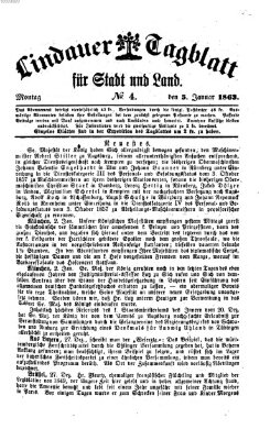 Lindauer Tagblatt für Stadt und Land Montag 5. Januar 1863