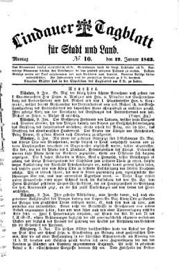 Lindauer Tagblatt für Stadt und Land Montag 12. Januar 1863