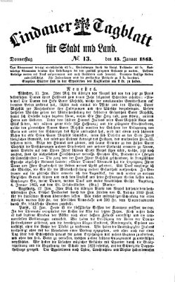 Lindauer Tagblatt für Stadt und Land Donnerstag 15. Januar 1863