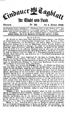 Lindauer Tagblatt für Stadt und Land Mittwoch 4. Februar 1863