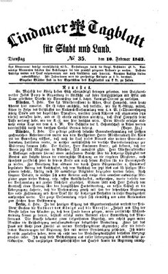 Lindauer Tagblatt für Stadt und Land Dienstag 10. Februar 1863