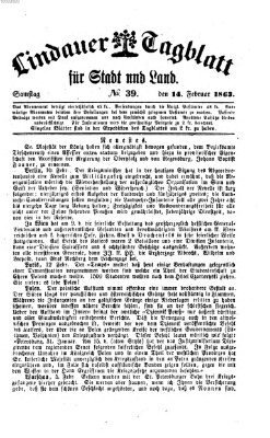 Lindauer Tagblatt für Stadt und Land Samstag 14. Februar 1863