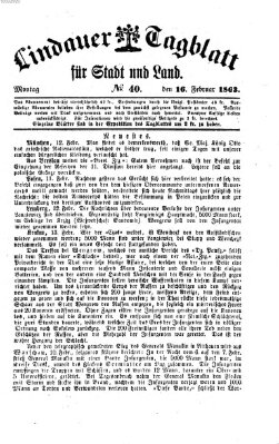 Lindauer Tagblatt für Stadt und Land Montag 16. Februar 1863