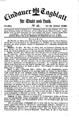 Lindauer Tagblatt für Stadt und Land Dienstag 17. Februar 1863