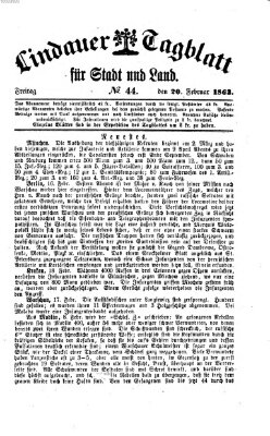 Lindauer Tagblatt für Stadt und Land Freitag 20. Februar 1863