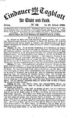 Lindauer Tagblatt für Stadt und Land Freitag 27. Februar 1863