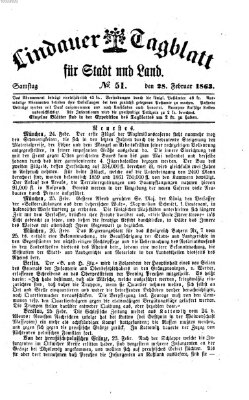 Lindauer Tagblatt für Stadt und Land Samstag 28. Februar 1863