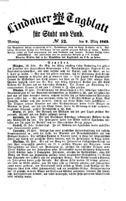 Lindauer Tagblatt für Stadt und Land Montag 2. März 1863