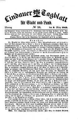 Lindauer Tagblatt für Stadt und Land Montag 9. März 1863