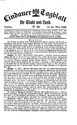 Lindauer Tagblatt für Stadt und Land Samstag 14. März 1863