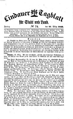 Lindauer Tagblatt für Stadt und Land Freitag 27. März 1863