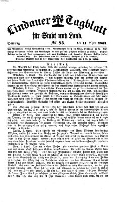 Lindauer Tagblatt für Stadt und Land Samstag 11. April 1863