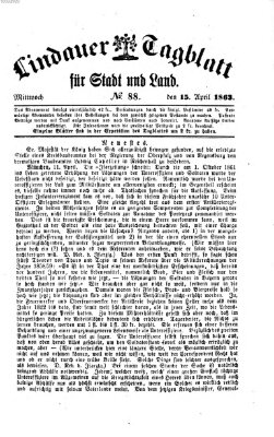 Lindauer Tagblatt für Stadt und Land Mittwoch 15. April 1863