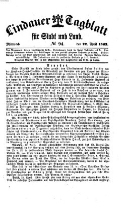 Lindauer Tagblatt für Stadt und Land Mittwoch 22. April 1863