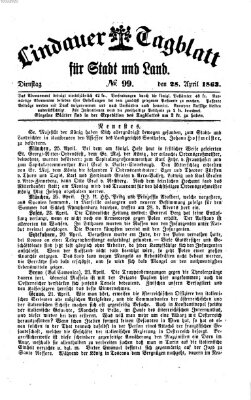 Lindauer Tagblatt für Stadt und Land Dienstag 28. April 1863