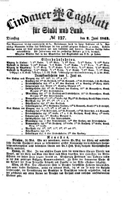 Lindauer Tagblatt für Stadt und Land Dienstag 2. Juni 1863