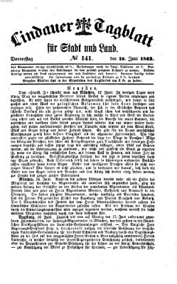 Lindauer Tagblatt für Stadt und Land Donnerstag 18. Juni 1863