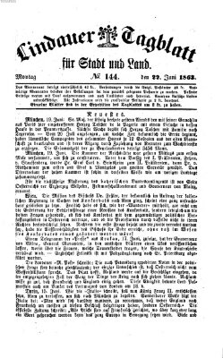 Lindauer Tagblatt für Stadt und Land Montag 22. Juni 1863