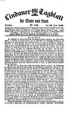 Lindauer Tagblatt für Stadt und Land Dienstag 23. Juni 1863