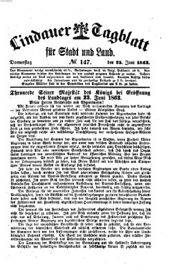 Lindauer Tagblatt für Stadt und Land Donnerstag 25. Juni 1863