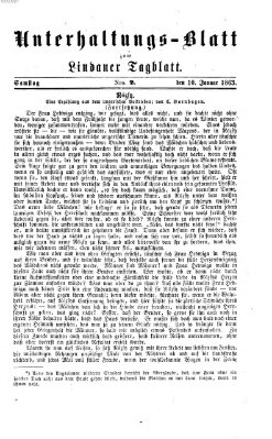 Lindauer Tagblatt für Stadt und Land. Unterhaltungs-Blatt zum Lindauer Tagblatt (Lindauer Tagblatt für Stadt und Land) Samstag 10. Januar 1863