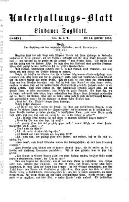 Lindauer Tagblatt für Stadt und Land. Unterhaltungs-Blatt zum Lindauer Tagblatt (Lindauer Tagblatt für Stadt und Land) Samstag 14. Februar 1863