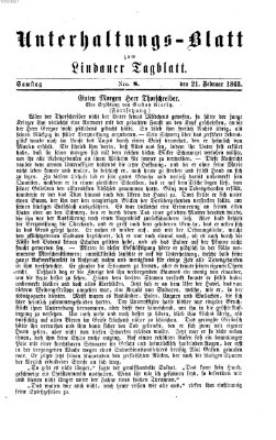 Lindauer Tagblatt für Stadt und Land. Unterhaltungs-Blatt zum Lindauer Tagblatt (Lindauer Tagblatt für Stadt und Land) Samstag 21. Februar 1863