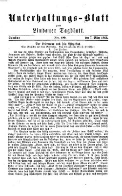 Lindauer Tagblatt für Stadt und Land. Unterhaltungs-Blatt zum Lindauer Tagblatt (Lindauer Tagblatt für Stadt und Land) Samstag 7. März 1863