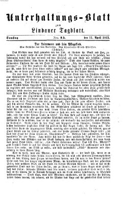 Lindauer Tagblatt für Stadt und Land. Unterhaltungs-Blatt zum Lindauer Tagblatt (Lindauer Tagblatt für Stadt und Land) Samstag 11. April 1863