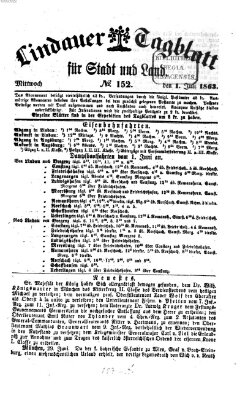 Lindauer Tagblatt für Stadt und Land Mittwoch 1. Juli 1863