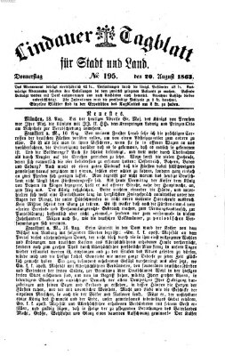 Lindauer Tagblatt für Stadt und Land Donnerstag 20. August 1863